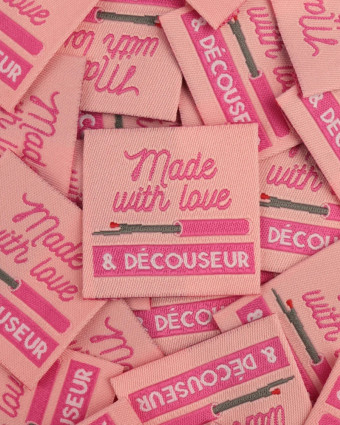 Etiquette Tissée à Coudre Made With Love & Découseur - Mercerine