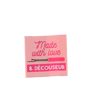 Etiquette Tissée à Coudre Made With Love & Decouseur - Mercerine