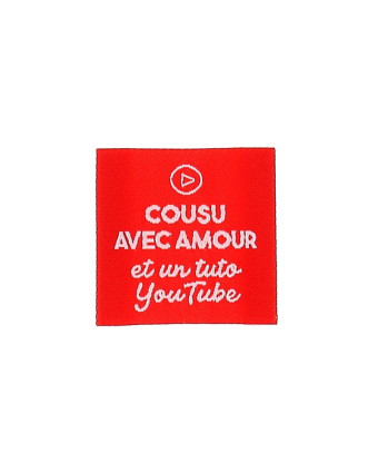 Etiquette Tissée à Coudre Cousu Avec Amour Et Tuto - Mercerine