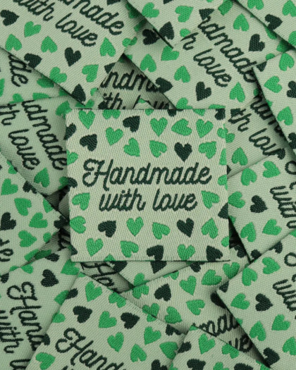Etiquette Tissée à Coudre Handmade With Love - Mercerine