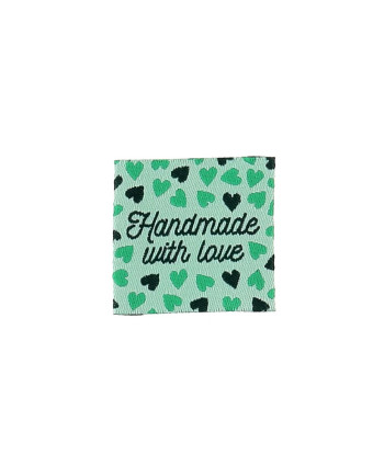 Etiquette Tissée à Coudre Handmade With Love - Mercerine