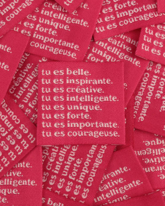 Etiquette Tissée à Coudre Tu es... - Mercerine