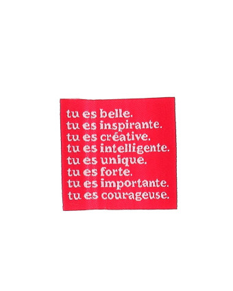 Etiquette Tissée à Coudre Tu es... - Mercerine