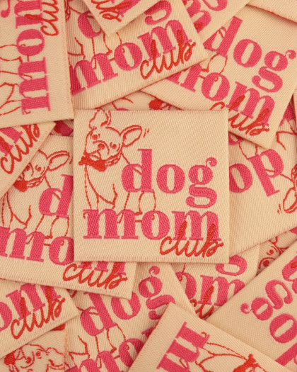 Etiquette Tissée à Coudre Dog Mom Club - Mercerine