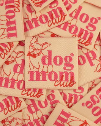 Etiquette Tissée à Coudre Dog Mom Club - Mercerine