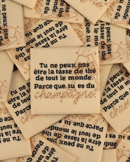 Etiquette Tissée à Coudre Champagne - Mercerine