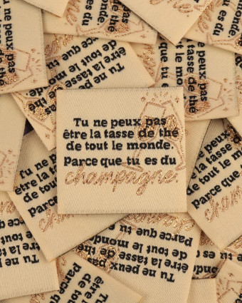 Etiquette Tissée à Coudre Champagne - Mercerine