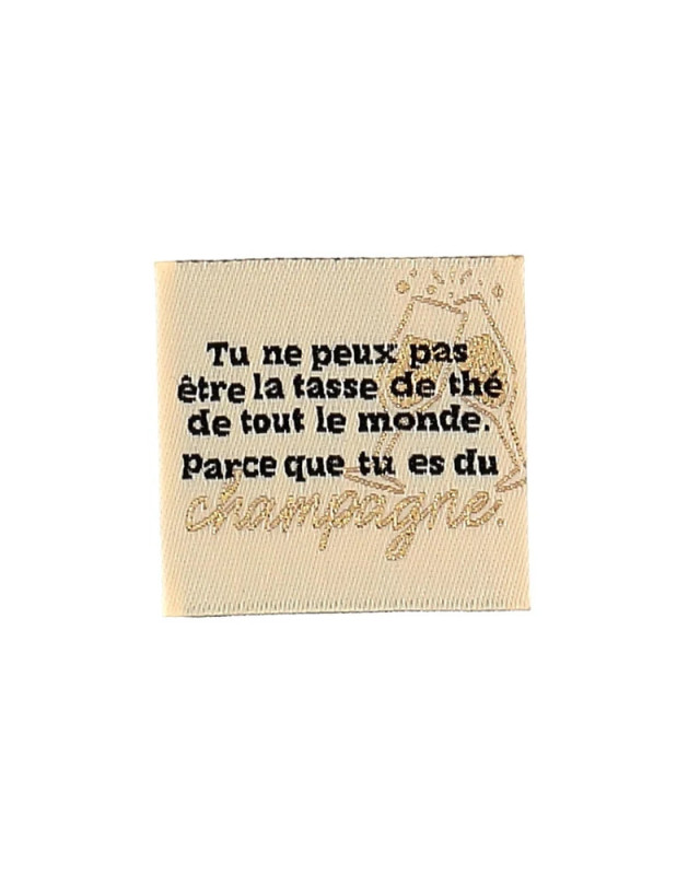 Etiquette Tissée à Coudre Champagne - Mercerine