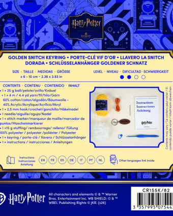 Kit Porte-Clé Amigurumi Harry Potter Vif D'or - Mercerine