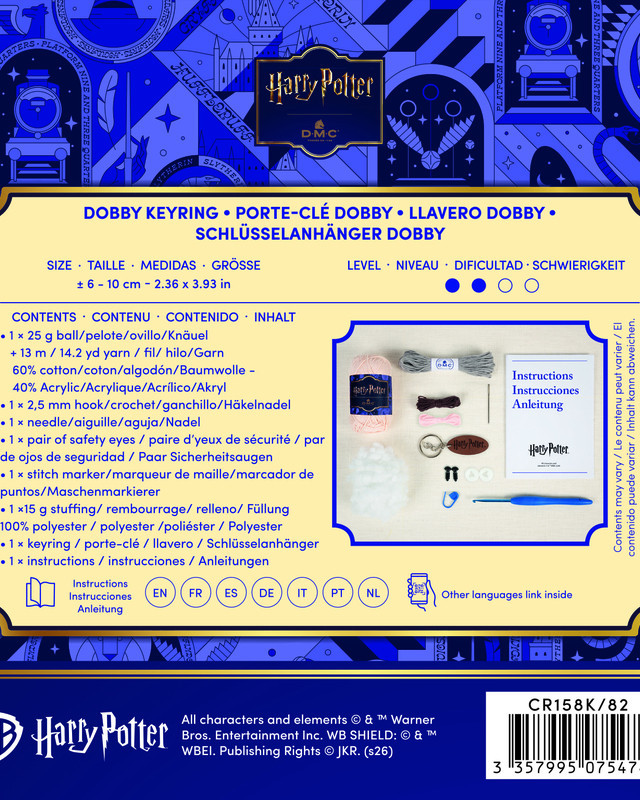 Kit Porte-Clé Amigurumi Harry Potter Dobby - Mercerine