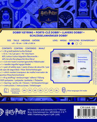Kit Porte-Clé Amigurumi Harry Potter Dobby - Mercerine