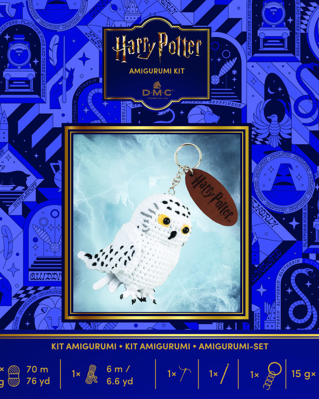 Kit Porte-Clé Amigurumi Harry Potter Hedwig - Mercerine