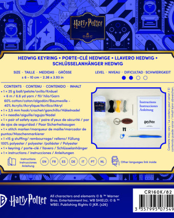Kit Porte-Clé Amigurumi Harry Potter Hedwig - Mercerine