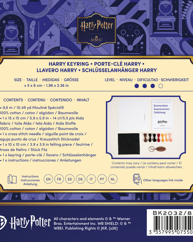 Kit Porte-Clé Point de Croix Harry Potter - Mercerine