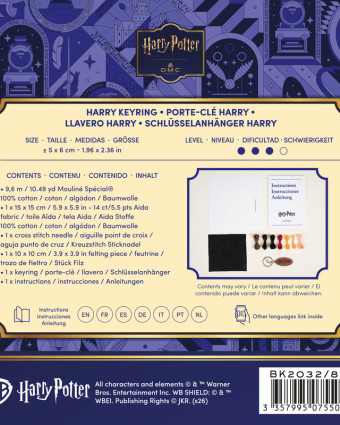 Kit Porte-Clé Point de Croix Harry Potter - Mercerine
