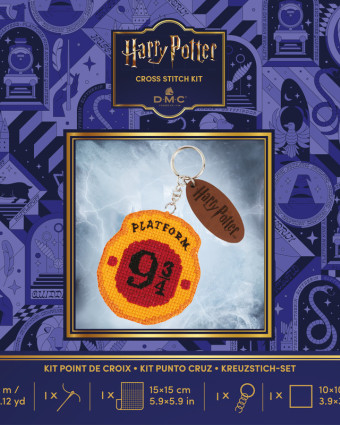 Kit Porte-Clé Point de Croix Harry Potter Voie 9 3/4 - Mercerine