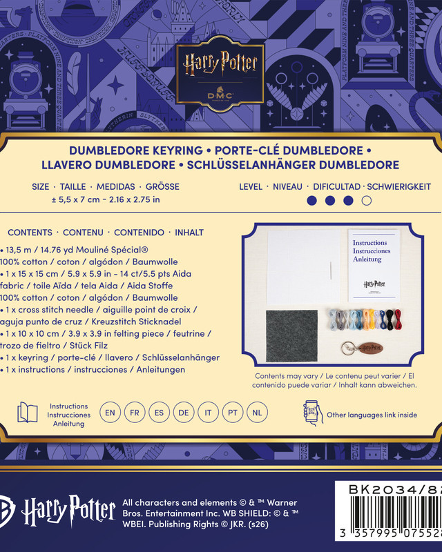 Kit Porte-Clé Point de Croix Harry Potter Dumbledore - Mercerine