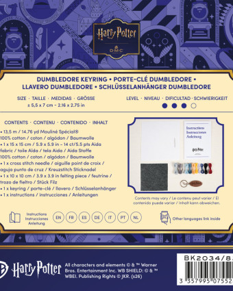 Kit Porte-Clé Point de Croix Harry Potter Dumbledore - Mercerine