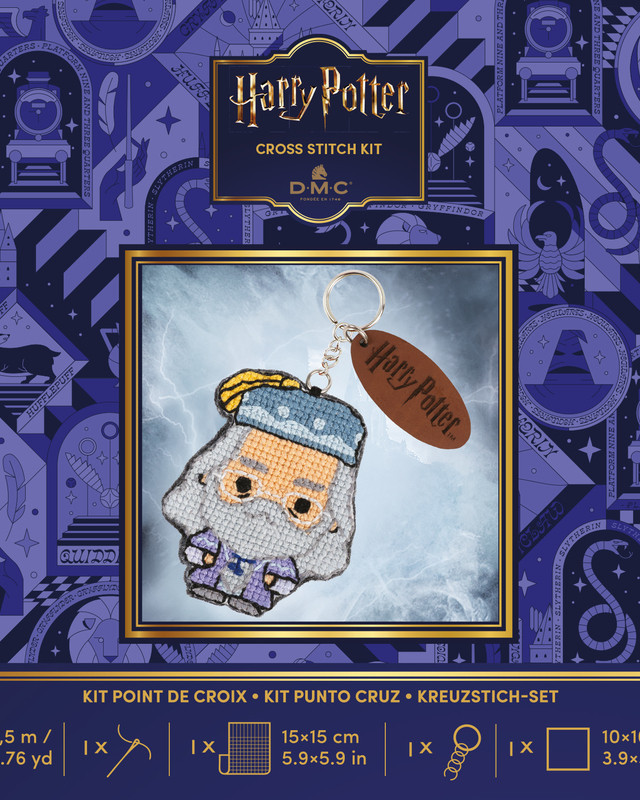 Kit Porte-Clé Point de Croix Harry Potter Dumbledore - Mercerine