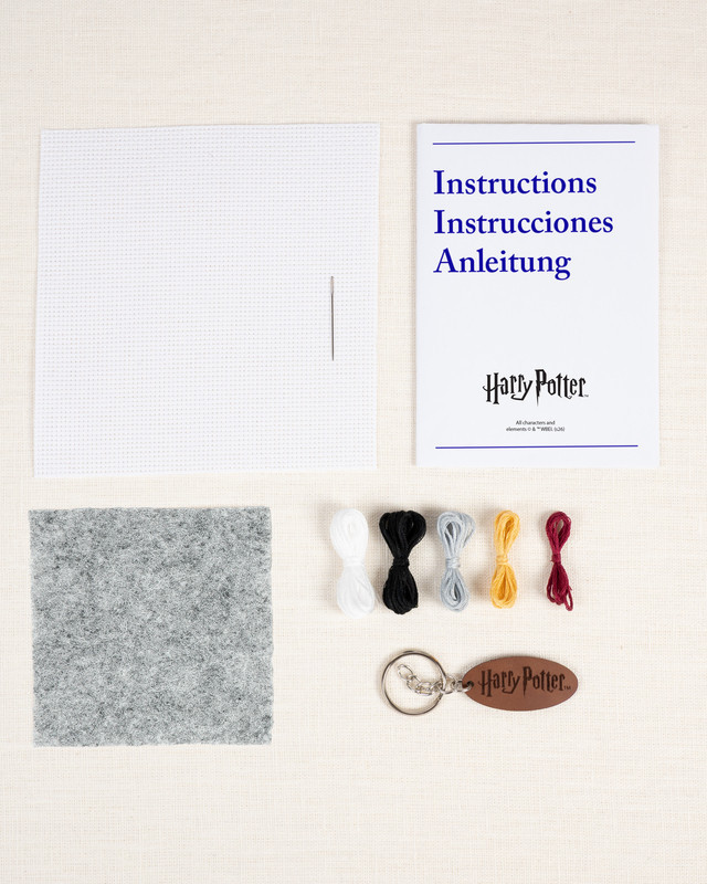 Kit Porte-Clé Point de Croix Harry Potter Hedwige - Mercerine