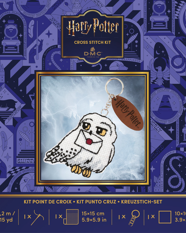 Kit Porte-Clé Point de Croix Harry Potter Hedwige - Mercerine