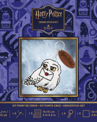 Kit Porte-Clé Point de Croix Harry Potter Hedwige - Mercerine