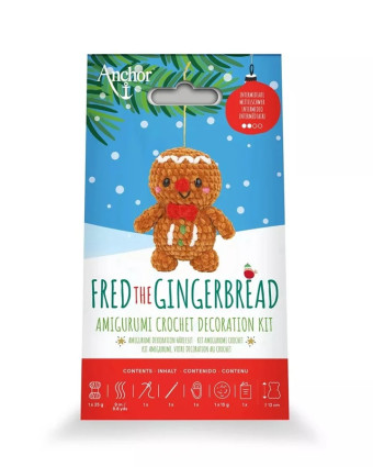 Kit de Crochet Amigurumi Noël Fred le Pain d'épice - DMC - Mercerine