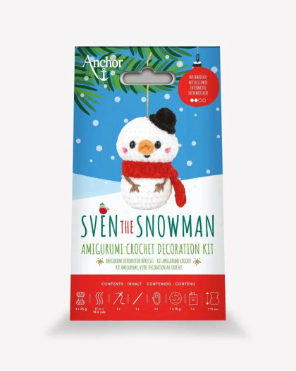 Kit de Crochet Amigurumi Noël Sven le Bonhomme de Neige - DMC