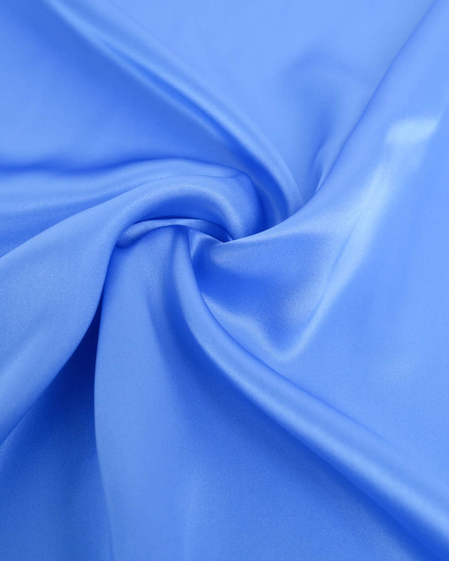 Satin de soie Bleu de France - Mercerine