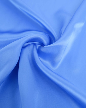 Satin de soie Bleu de France - Mercerine