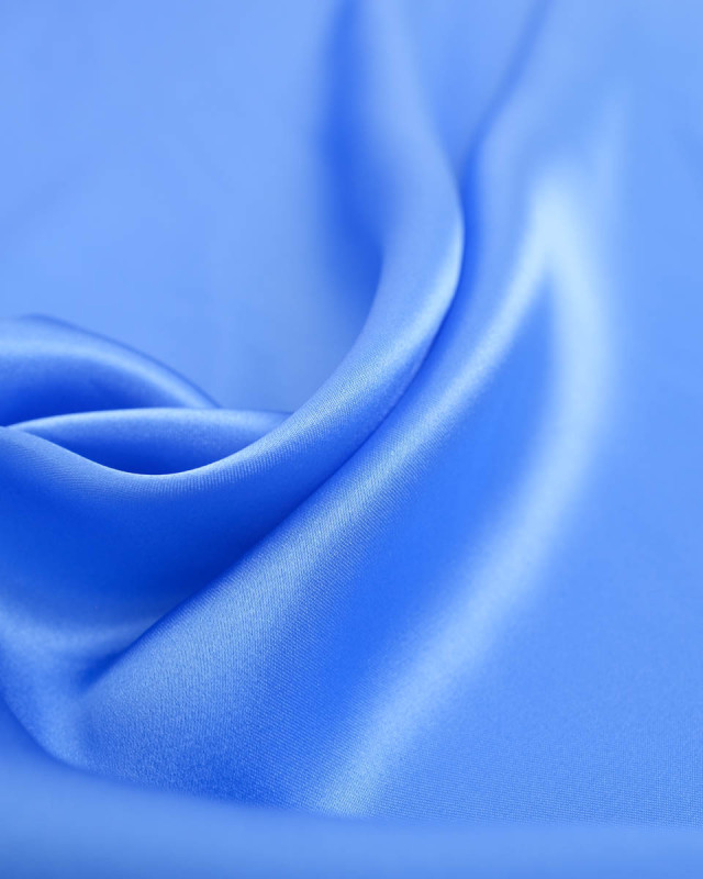 Satin de soie Bleu de France - Mercerine