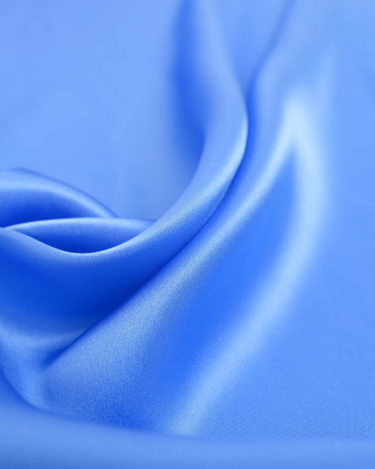 Satin de soie Bleu de France - Mercerine