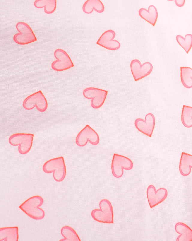Popeline de coton Cœur Dégradé de Rose - Mercerine