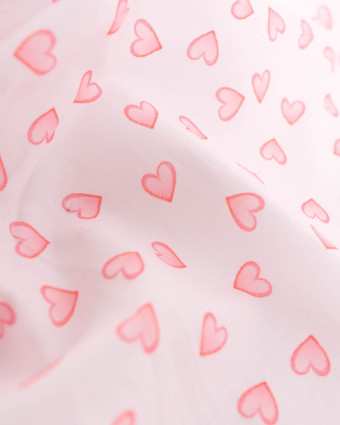 Popeline de coton Cœur Dégradé de Rose - Mercerine