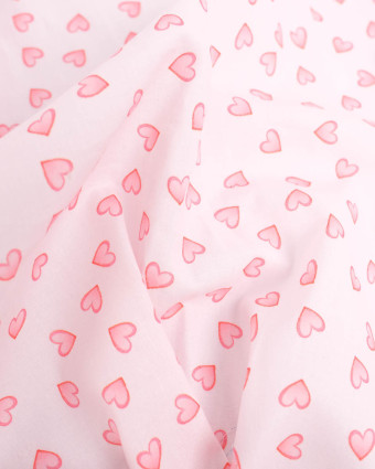 Popeline de coton Cœur Dégradé de Rose - Mercerine