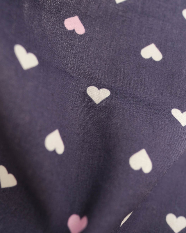Popeline de coton MultiCoeur Violet - Mercerine