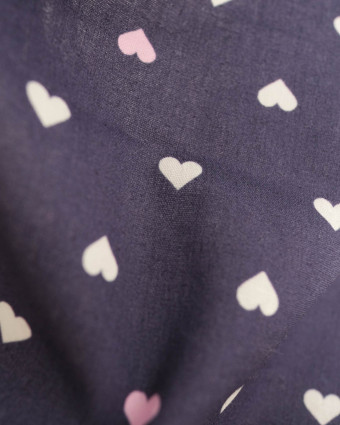 Popeline de coton MultiCoeur Violet - Mercerine