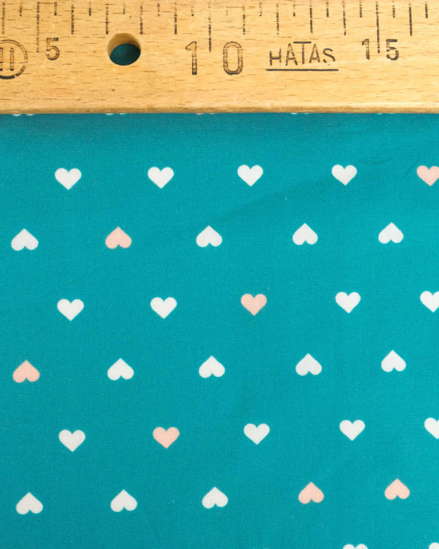 Popeline de coton MultiCoeur Bleu Canard - Mercerine