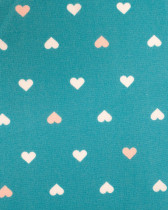 Popeline de coton MultiCoeur Bleu Canard