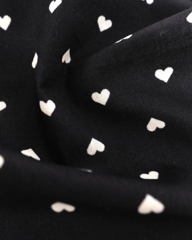 Popeline de coton MultiCoeur Noir et Blanc - Mercerine