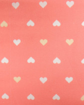 Popeline de coton MultiCoeur Rose Corail
