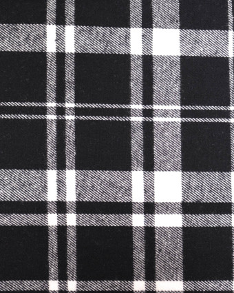 Flanelle à Carreaux Noir et blanc - Mercerine