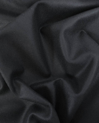 Tissu  Lainage 100% Laine Noir Uni - Mercerine
