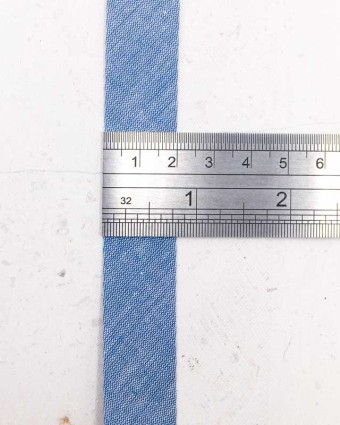 Biais Frou Frou denim bleu x1m