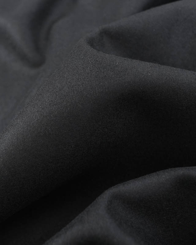 Tissu  Lainage 100% Laine Noir Uni - Mercerine