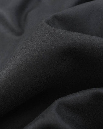 Tissu  Lainage 100% Laine Noir Uni - Mercerine