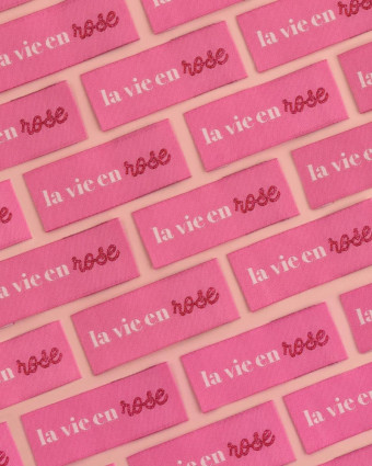 Etiquette Tissée à Coudre La Vie En Rose - Mercerine