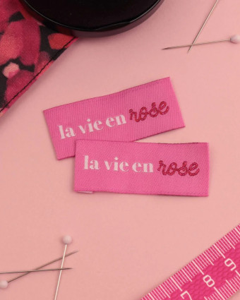 Etiquette Tissée à Coudre La Vie En Rose - Mercerine