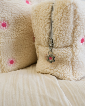 Kit Couture Duo de Trousse Octobre Rose- Sherpa Ecru - Mercerine