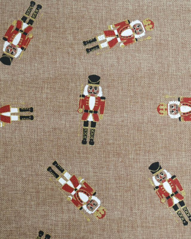 Toile de Jute Noël Casse Noisette Scintillant - Mercerine